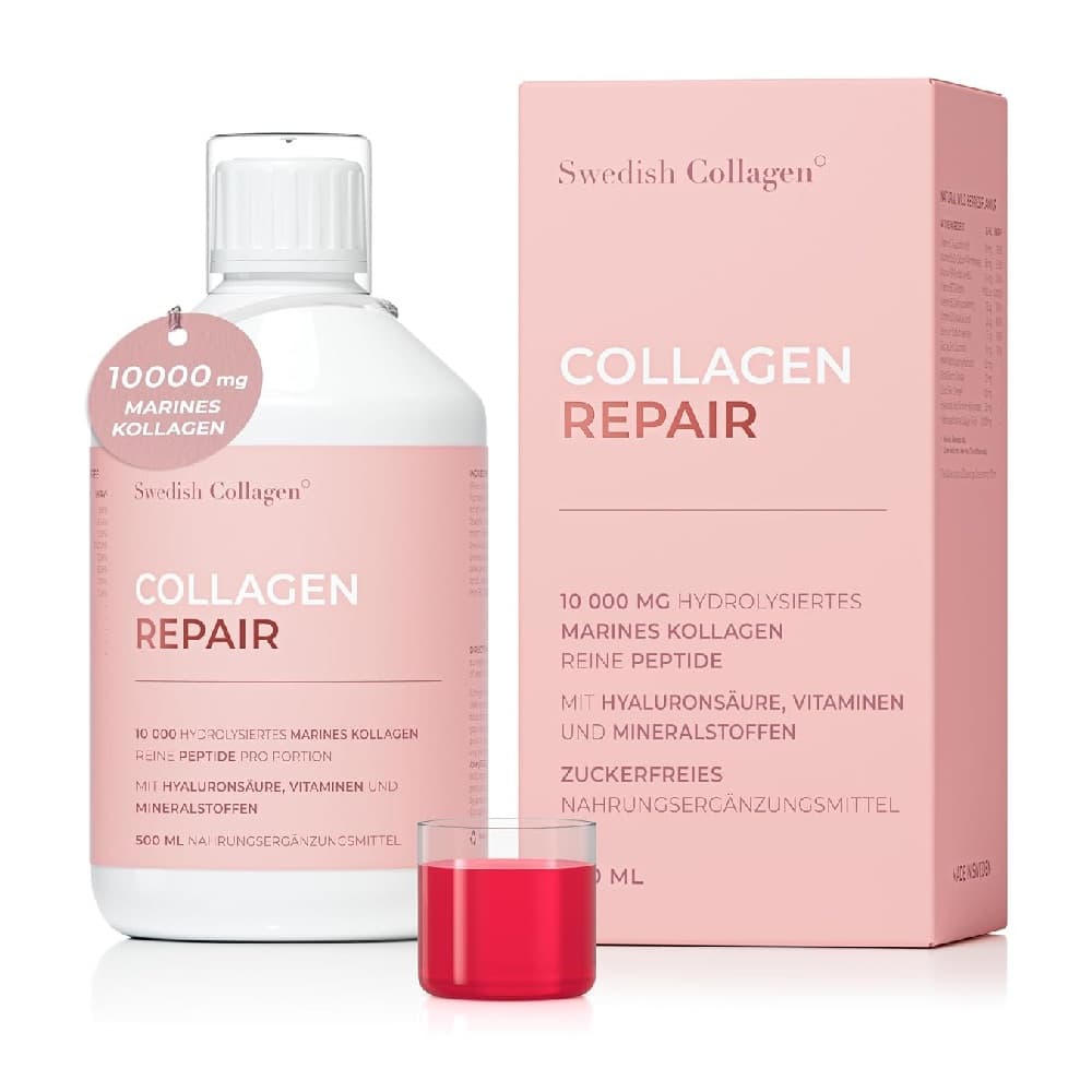 Swedish Collagen Repair 500 ml Flasche – flüssiges marines Kollagen mit Hyaluronsäure